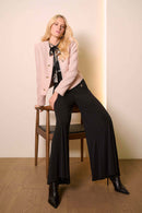 Moss Crepe Flared Trouser - Black