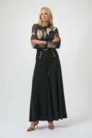 Moss Crepe Flared Trouser - Black