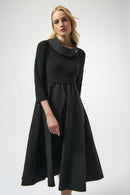 Knit Fit and Flare Dress - Black