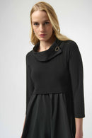 Knit Fit and Flare Dress - Black