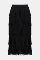 Pleated Pencil Skirt - Black