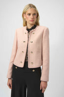 Boucle Collarless Jacket - Rose