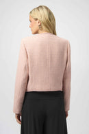 Boucle Collarless Jacket - Rose