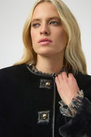 Bonded Faux Fur Jacket - Black