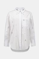 Stretch Poplin Boxy Blouse - White