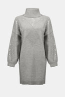 Straight Dress With Sequin - Grey Melange