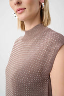Sleeveless Jumper - Mink/gold