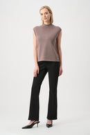 Sleeveless Jumper - Mink/gold