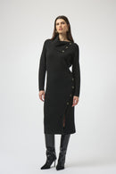 Sweater Knit Sheath Dress - Black