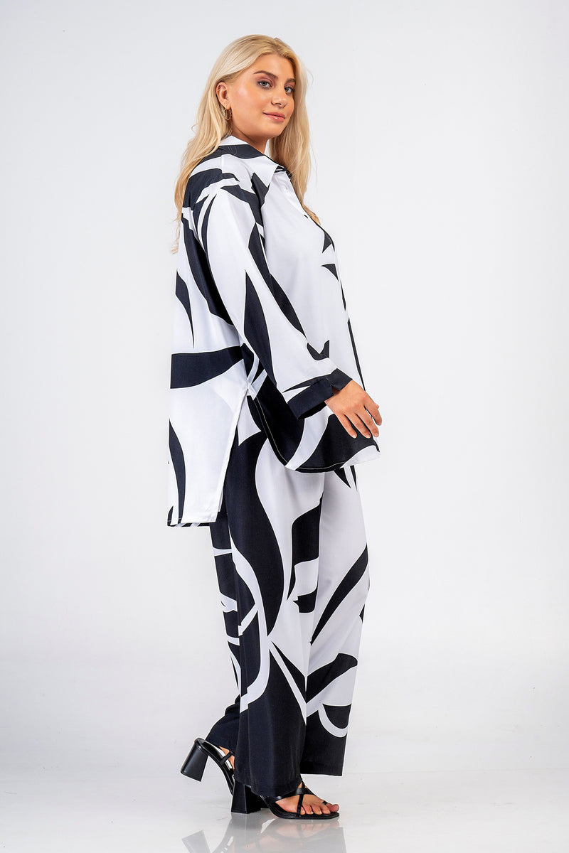 BLACK/WHITE SHIRT - Black/white