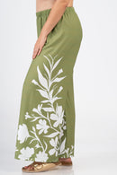 Print Trousers- Olive