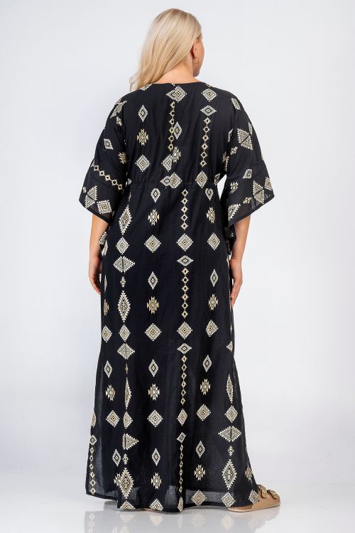 Black/gold Greek Dress - Black