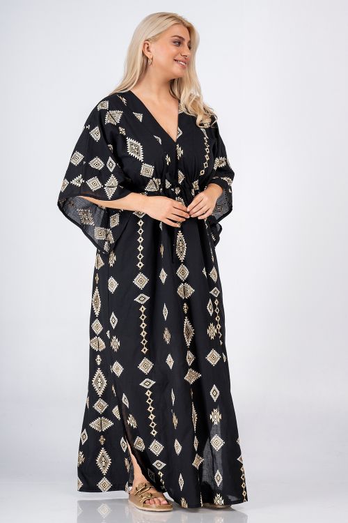 Black/gold Greek Dress