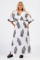 White/black dress - White