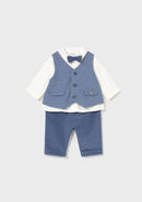 Jumper,Shirt &amp; Trouser Set - Arctic Blue