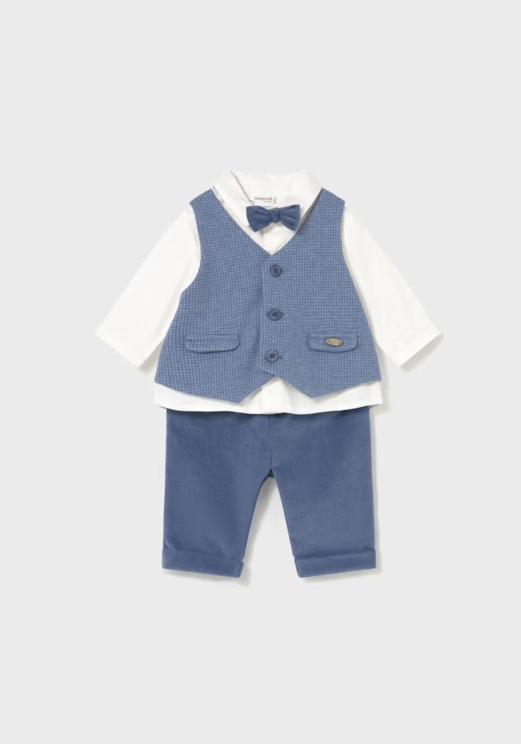 Jumper,Shirt &amp; Trouser Set - Arctic Blue