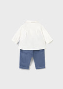 Jumper,Shirt &amp; Trouser Set - Arctic Blue