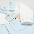 All In One Bear Applique - Pale Blue