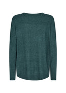 Biara 90 V Neck Jumper - Shady Green Melange