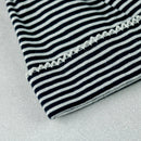 Stripe All In One, Teddy & Hat - Navy