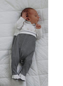 Stripe All In One, Teddy & Hat - Navy