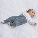 Stripe All In One, Teddy & Hat - Navy