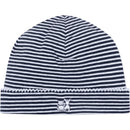 Stripe All In One, Teddy & Hat - Navy