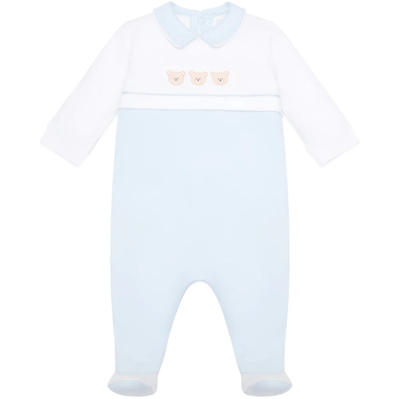 All In One Teddy Head & Hat - Pale Blue