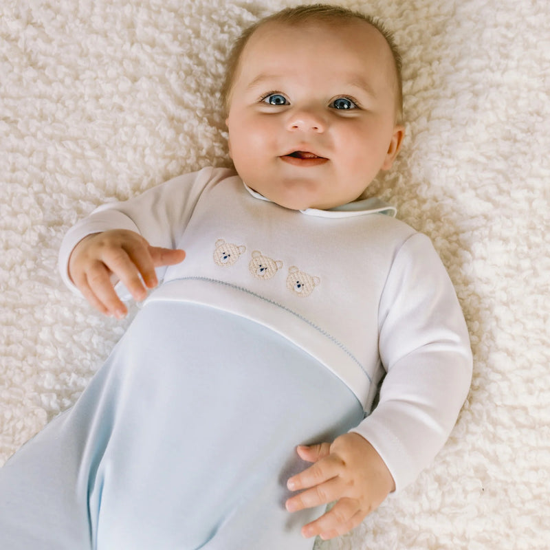 All In One Teddy Head & Hat - Pale Blue