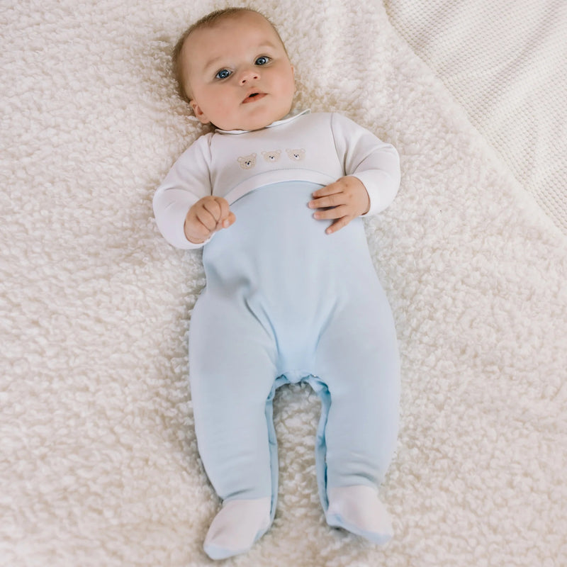 All In One Teddy Head & Hat - Pale Blue