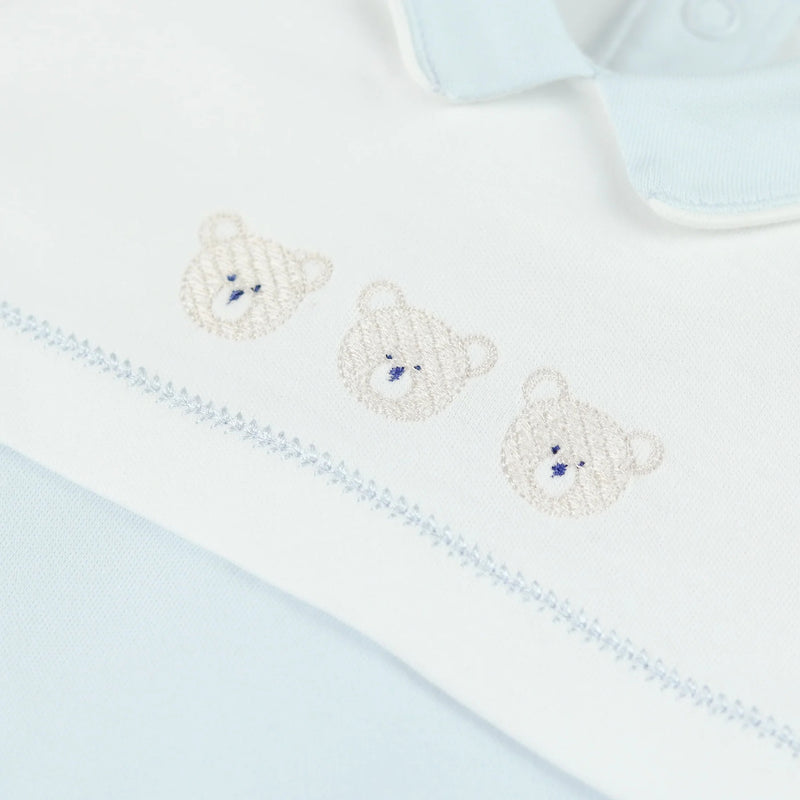 All In One Teddy Head & Hat - Pale Blue