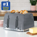Honeycomb 4 Slice Toaster Grey