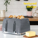 Honeycomb 4 Slice Toaster Grey