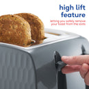 Honeycomb 4 Slice Toaster Grey