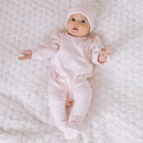 Floral All In One & Hat - Pale Pink