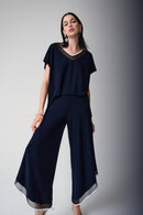 Culotte Jumpsuit - Midnight Blue/vanilla
