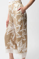 Floral Culotte Trouser - Beige & Vanilla