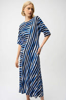 Stripe Print Dress - Blue/vanilla