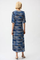 Stripe Print Dress - Blue/vanilla