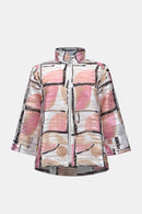 Abstract Print Boxy Jacket - Vanilla Multi