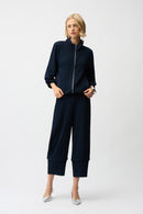 Seersucker Balloon Trouser - Midnight Blue