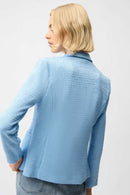 Bouclé Fitted Blazer - Sky Blue