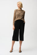 Pull-On Culotte Trouser - Black