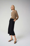 Pull-On Culotte Trouser - Black