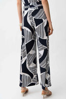 Geometric Print Wide Trouser - Vanilla Multi
