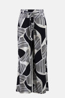 Geometric Print Wide Trouser - Vanilla Multi