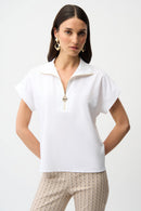 Poplin Straight Top - White