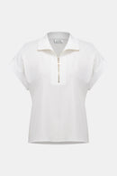 Poplin Straight Top - White