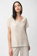 Pleated Satin Boxy Top - Moonstone