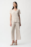 Pleated Satin Boxy Top - Moonstone